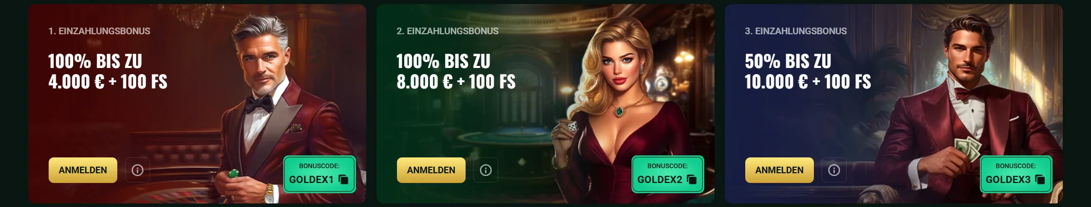 Goldex Casino bonussen