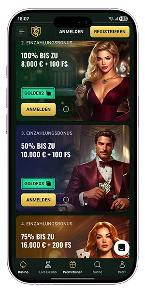 goldex casino bonus code