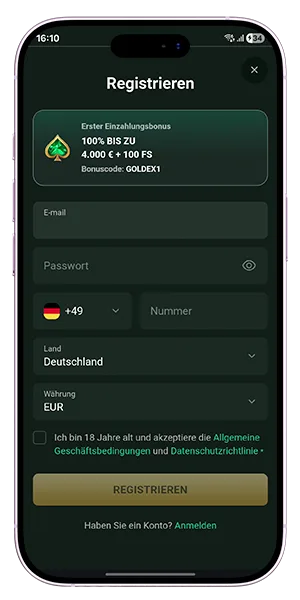 goldex casino registration